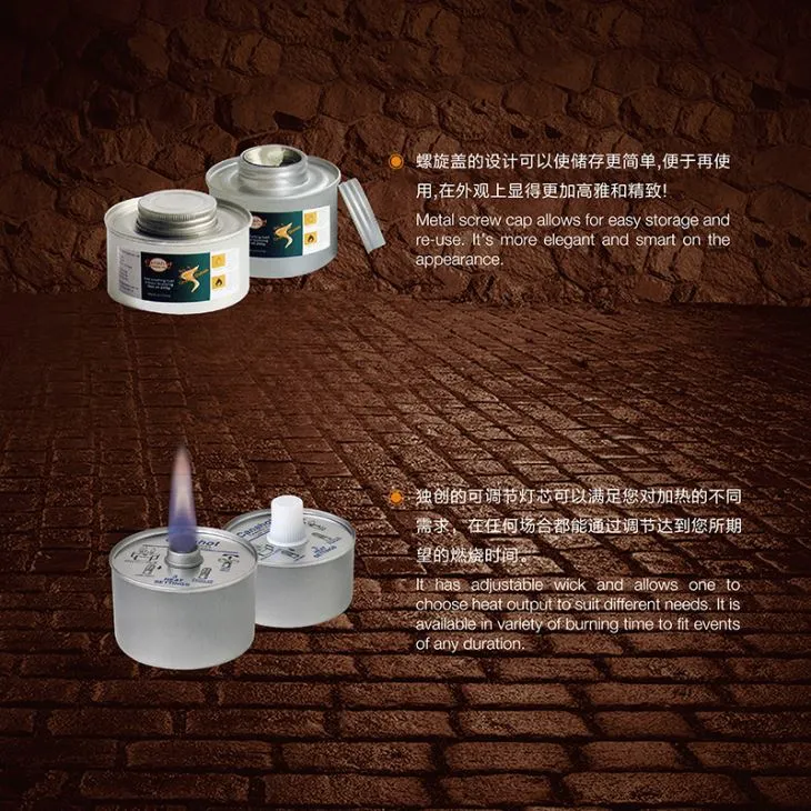 200G DEG Wick Chafing Fuel - le carburant le plus sûr pour le buffet